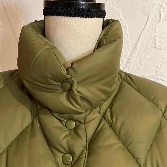 Moncler Olive Green Quilted Down Jacket Sz-0 - Picture 7 of 15